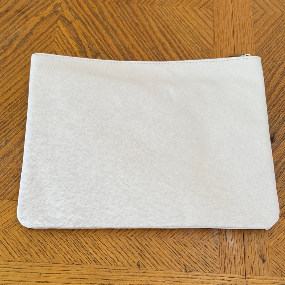 Tartan + Twine Cream Clutch with Gold Detail - Picture 5 of 7